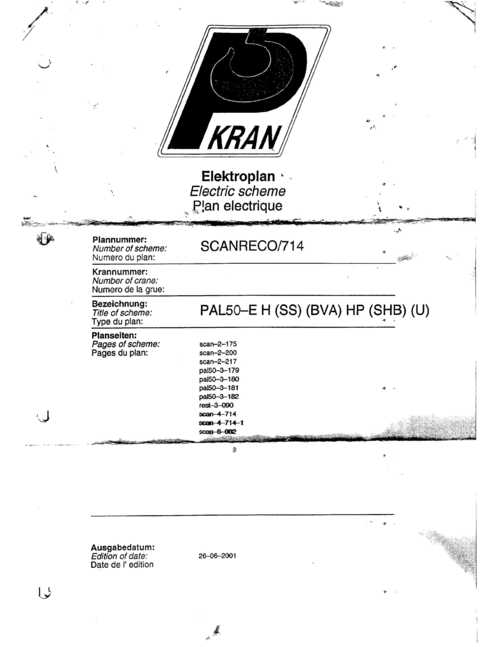 Product picture Palfinger Paltronic 50 - Kran - Electric Scheme